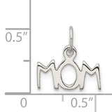 Sterling Silver Pendant with Heartbeat Design, Minimalist Mom Jewelry for Women