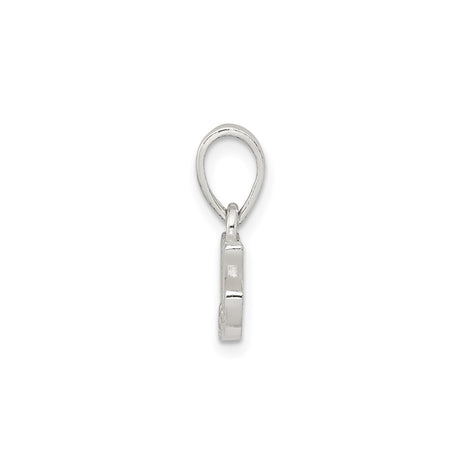Sterling Silver Mom Pendant with Cubic Zirconia, Cursive Script Family Jewelry for Women