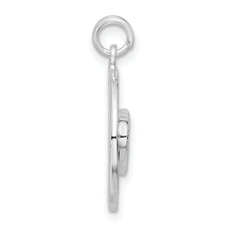 Sterling Silver Pendant with Interlocking Hearts, Together Forever Romantic Charm for Women