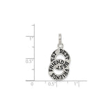 Sterling Silver Infinity Rings Pendant, Interlocking Friendship Charm for Women or Teens