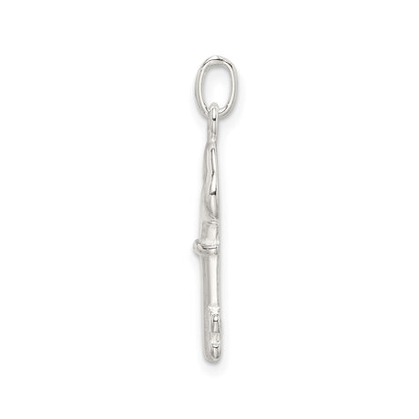 Sterling Silver Key Pendant, Vintage Style Charm with Polished Finish, Symbol of New Beginnings