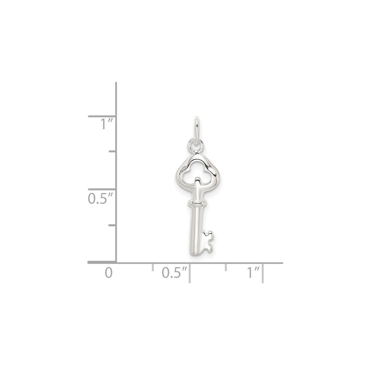 Sterling Silver Key Pendant, Vintage Style Charm with Polished Finish, Symbol of New Beginnings
