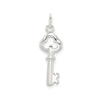 Sterling Silver Key Pendant, Vintage Style Charm with Polished Finish, Symbol of New Beginnings
