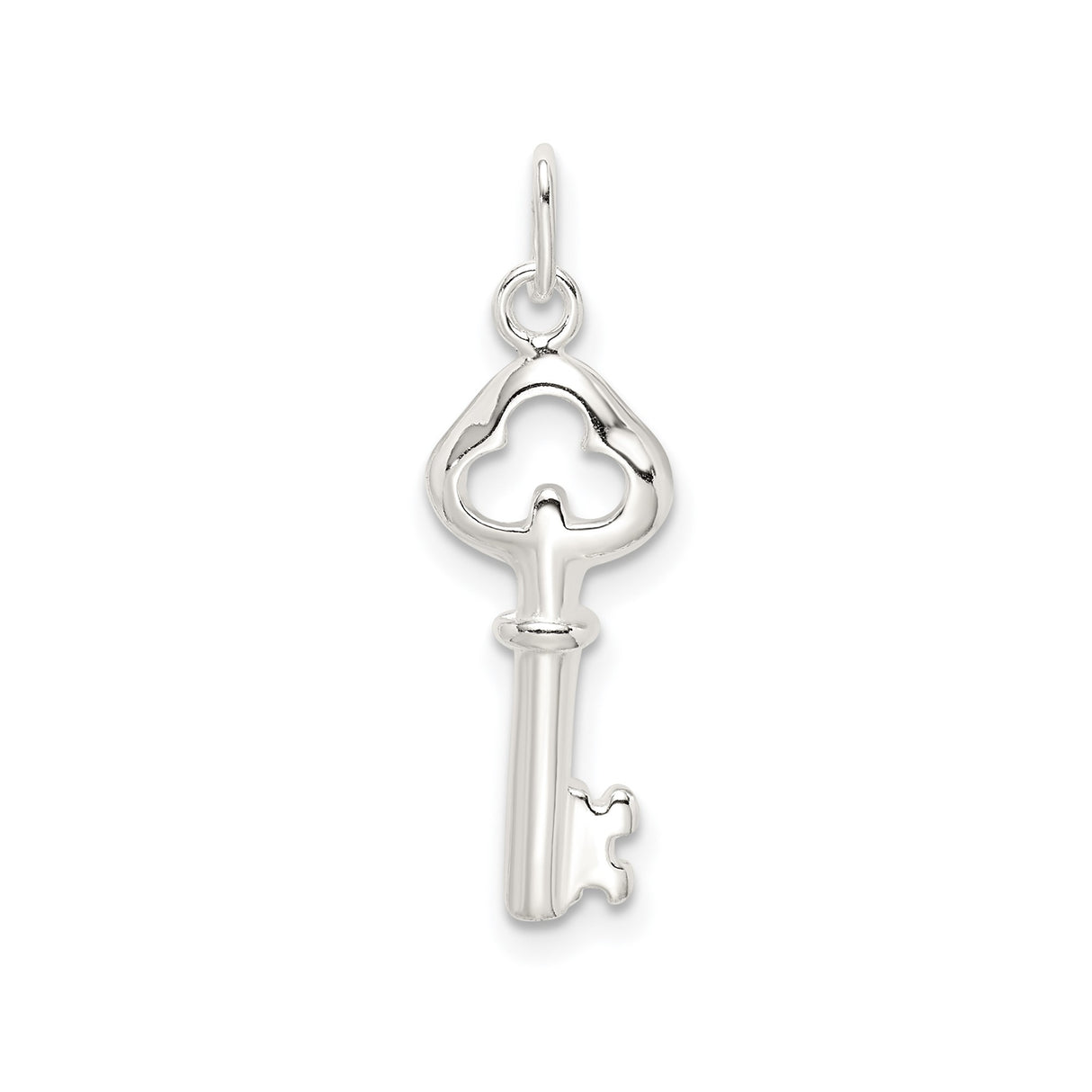 Sterling Silver Key Pendant, Vintage Style Charm with Polished Finish, Symbol of New Beginnings