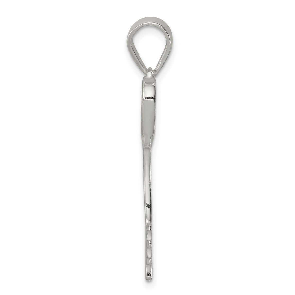Sterling Silver Heart Key Pendant with Open Heart Charm Design, Minimalist Romantic Jewelry for Women