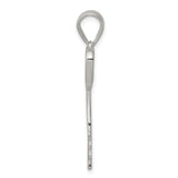 Sterling Silver Heart Key Pendant with Open Heart Charm Design, Minimalist Romantic Jewelry for Women