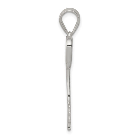 Sterling Silver Heart Key Pendant with Open Heart Charm Design, Minimalist Romantic Jewelry for Women