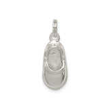 Sterling Silver Baby Shoe Pendant, Symbolizing Motherhood and New Life