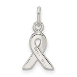 Red Enameled Awareness Charm Pendant in Real 925 Sterling Silver
