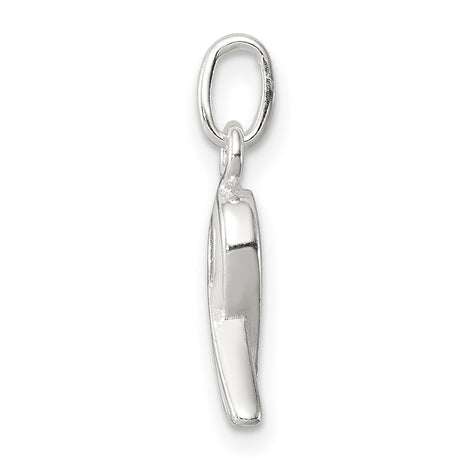 Sterling Silver Awareness Ribbon Pendant, Symbol of Support and Hope