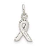 Sterling Silver Awareness Ribbon Pendant, Symbol of Support and Hope