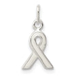 Sterling Silver Awareness Ribbon Pendant, Symbol of Support and Hope