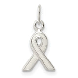 Sterling Silver Awareness Ribbon Pendant, Symbol of Support and Hope