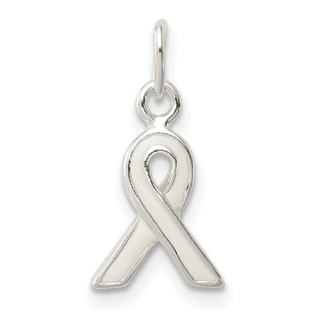 Sterling Silver Awareness Ribbon Pendant, Symbol of Support and Hope