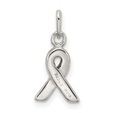 Sterling Silver Pendant with Orange Awareness Ribbon and Enamel Fill for Health Causes