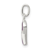 Sterling Silver Awareness Pendant with Purple Enamel Ribbon, Symbolic Jewelry for Women