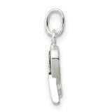 Sterling Silver Awareness Ribbon Pendant with Black Enamel, Memorial and Grief Support Jewelry
