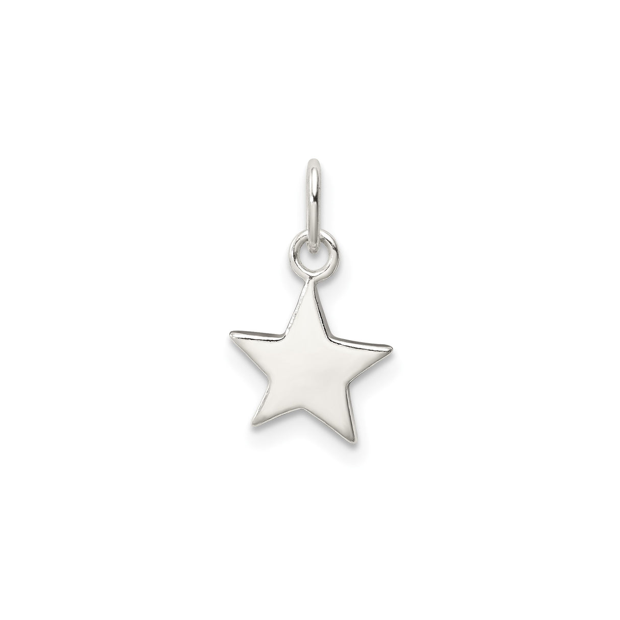 Sterling Silver Star Charm Pendant, Five Pointed Celestial Design for Women or Unisex Wear