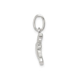 Sterling Silver Leaping Reindeer Pendant, Holiday Christmas Deer Charm Jewelry