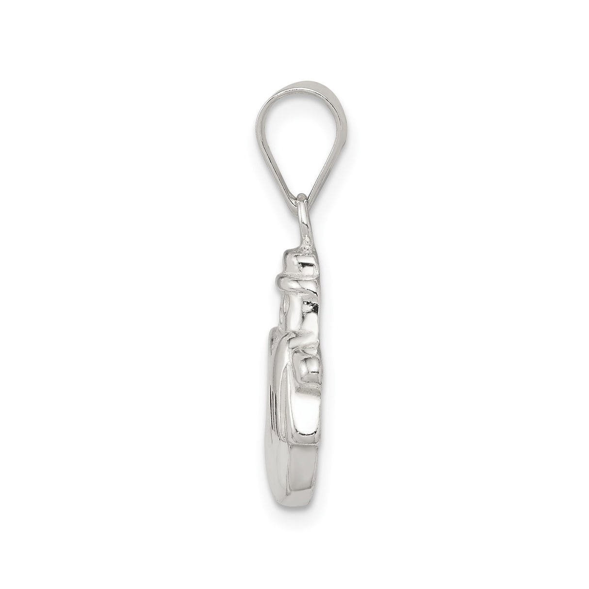 Sterling Silver Snowman Pendant with Red Accented Scarf and Hat, Christmas Holiday Charm