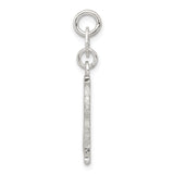 Sterling Silver Snowflake Charm Pendant with Detailed Winter Design for Women