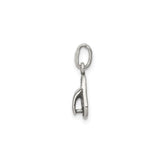 Sterling Silver Flip Flop Charm Pendant, Sandal Design, Beach Vacation Theme for Women