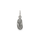 Sterling Silver Flip Flop Charm Pendant, Sandal Design, Beach Vacation Theme for Women
