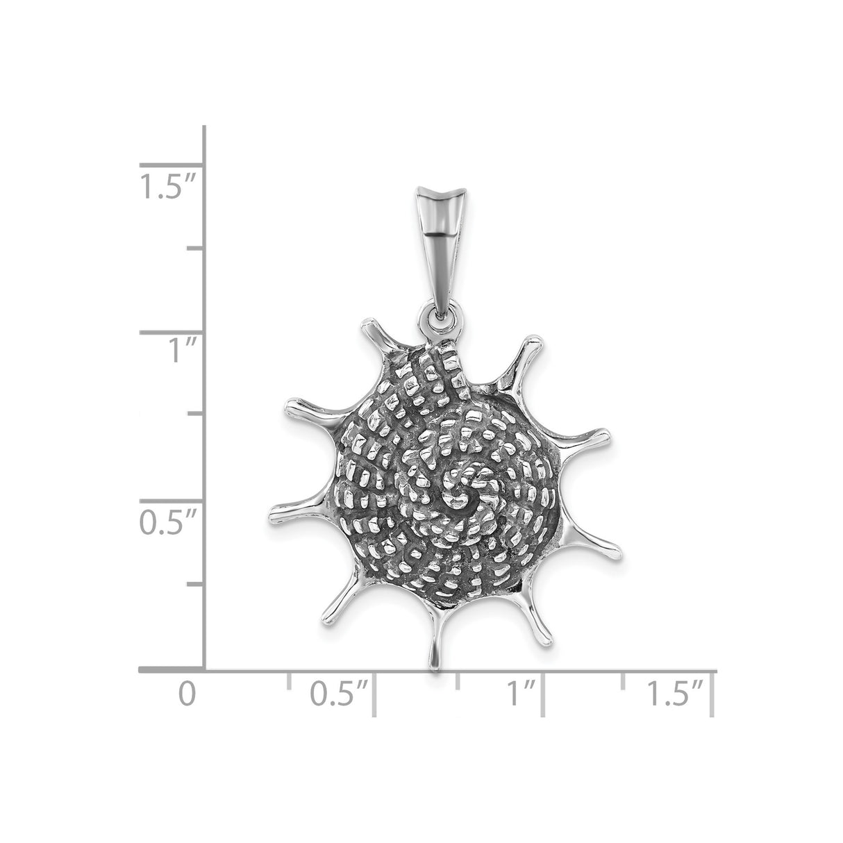 Sterling Silver Spiral Pendant with Woven Sunburst Center, Tribal Boho Design