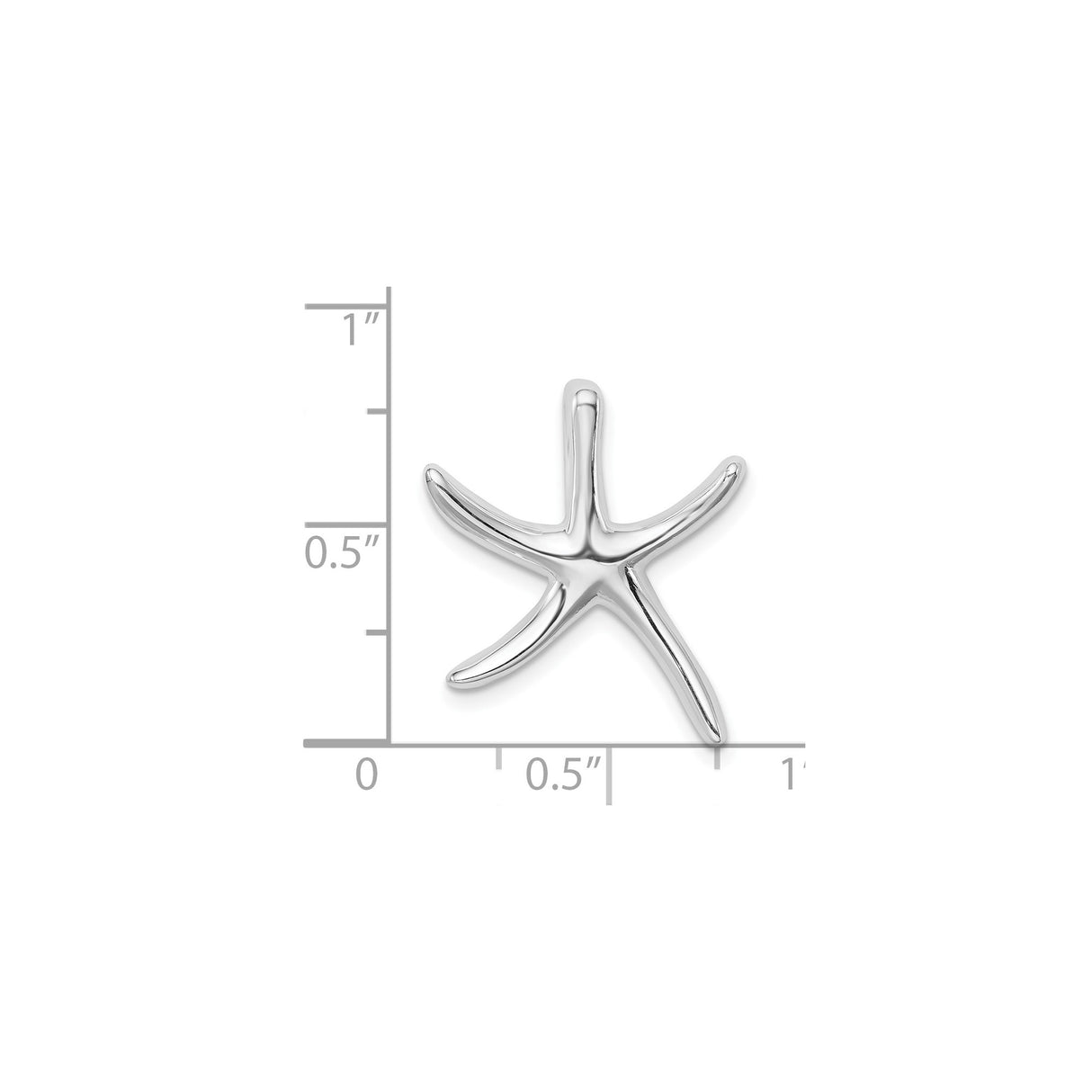 Sterling Silver Starfish Pendant, Polished Ocean-Inspired Nautical Jewelry for Women