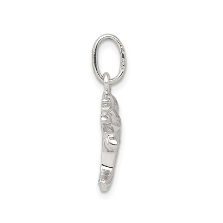 Sterling Silver Dolphin Pendant with Jumping Dolphins Ocean Theme Charm