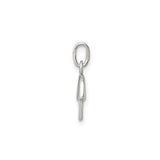 Sterling Silver Jellyfish Pendant with Dome Charm and Flowing Tentacles, Ocean Theme Jewelry