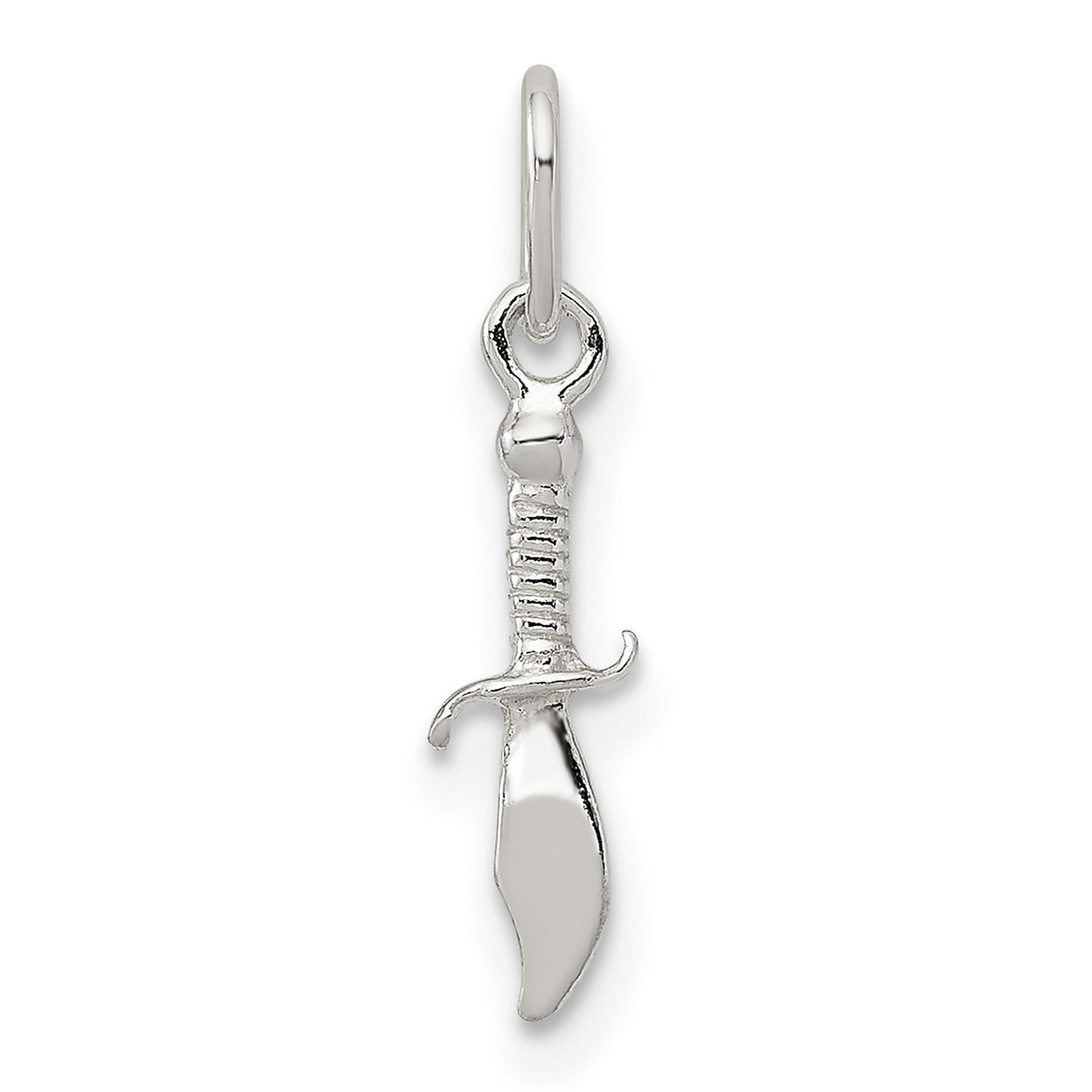 Knife Charm Pendant in Real 925 Sterling Silver