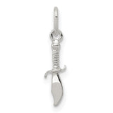 Knife Charm Pendant in Real 925 Sterling Silver