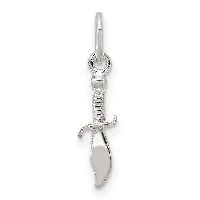 Knife Charm Pendant in Real 925 Sterling Silver