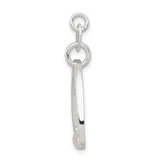Sterling Silver Stirrup Pendant, Polished Equestrian Charm for Women, Minimalist Horseback Riding Jewelry