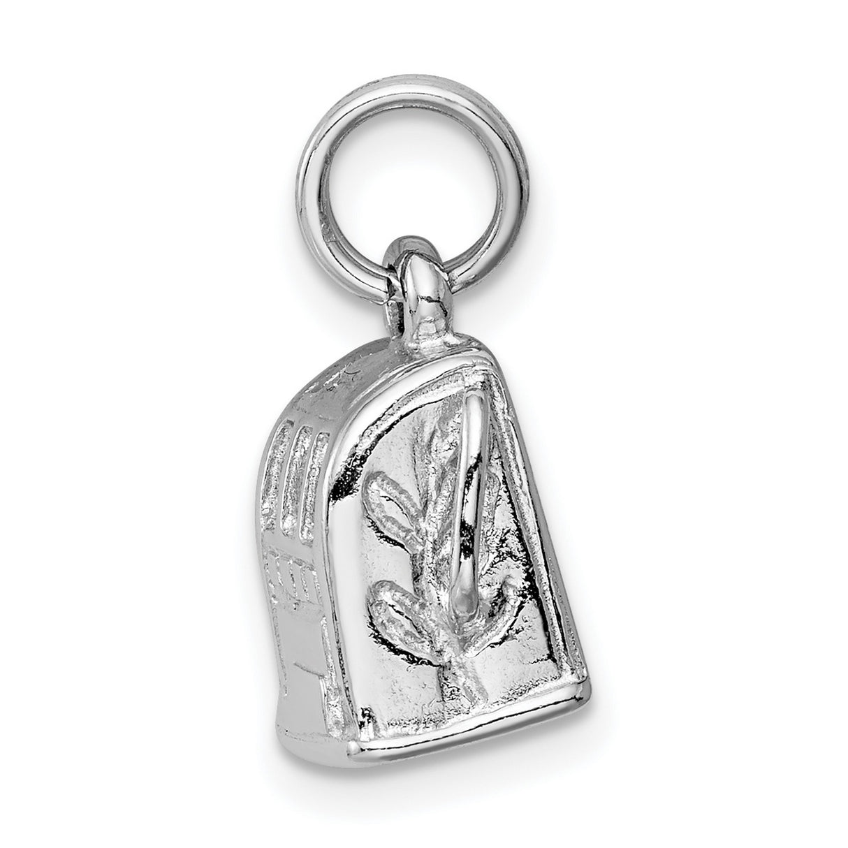 Polished Slot Machine Charm Pendant in Real 925 Sterling Silver