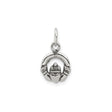 Sterling Silver Claddagh Pendant with Heart and Crown, Traditional Irish Symbol of Love and Loyalty