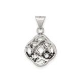 Sterling Silver Celtic Knot Pendant with Interwoven Design Symbolizing Unity and Eternity