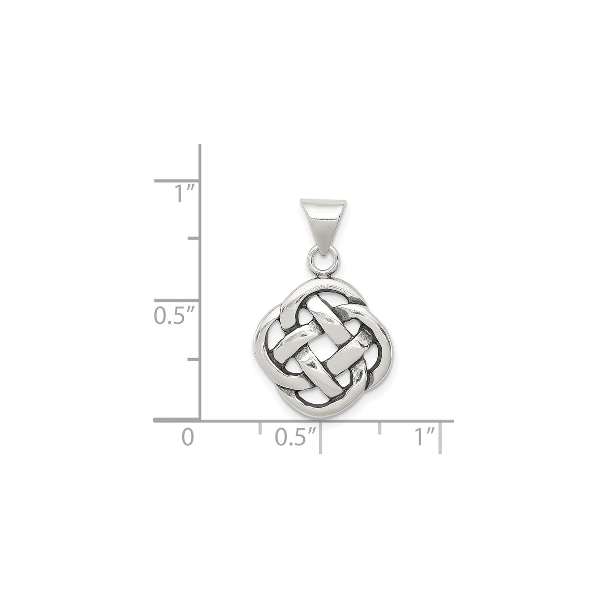 Sterling Silver Celtic Knot Pendant with Interwoven Design Symbolizing Unity and Eternity