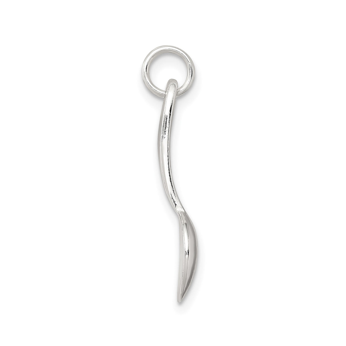 Sterling Silver Spoon Pendant Charm, Symbolic Talisman of Nourishment and Abundance