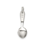 Sterling Silver Spoon Pendant Charm, Symbolic Talisman of Nourishment and Abundance