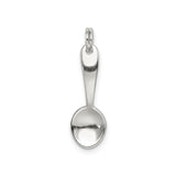 Sterling Silver Spoon Pendant Charm, Symbolic Talisman of Nourishment and Abundance