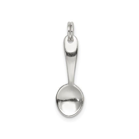 Sterling Silver Spoon Pendant Charm, Symbolic Talisman of Nourishment and Abundance