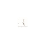 Sterling Silver High Heel Shoe Charm Pendant, Polished Stiletto Design for Women