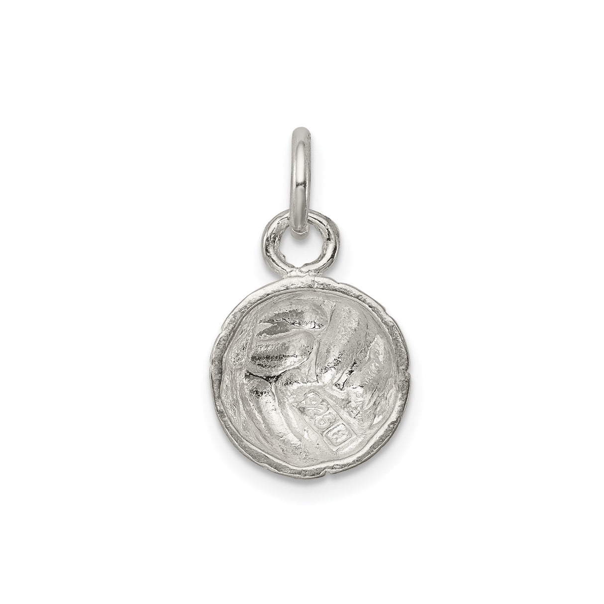 Sterling Silver Volleyball Charm Pendant, Detailed Sports Jewelry for Women and Unisex Athletes