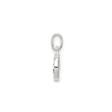 Sterling Silver Smiley Face Charm Pendant with Yellow Enamel Tongue Out Emoji Design