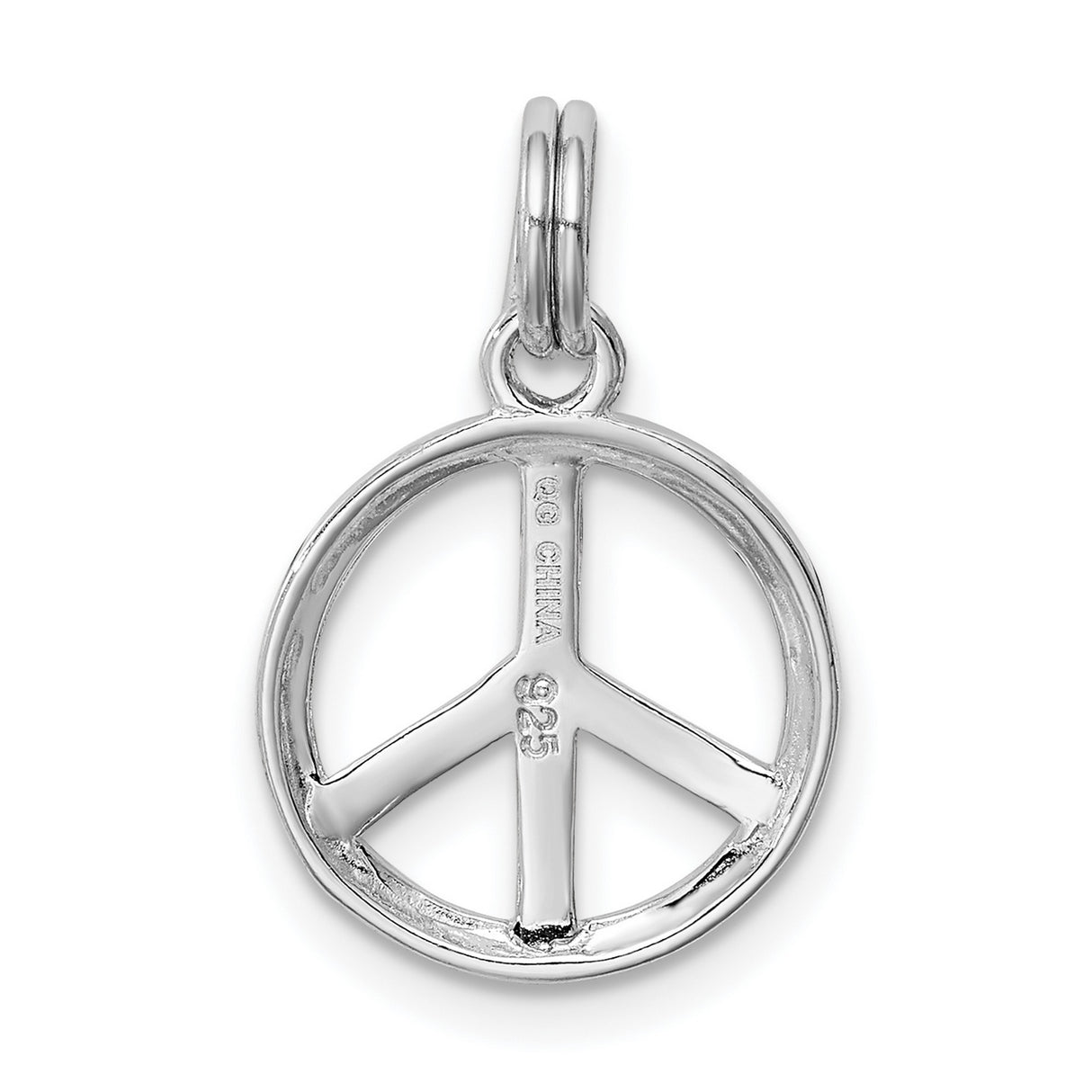 Sterling Silver Peace Pendant, Openwork Harmony Symbol, Boho Hippie Style Jewelry