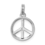 Sterling Silver Peace Pendant, Openwork Harmony Symbol, Boho Hippie Style Jewelry