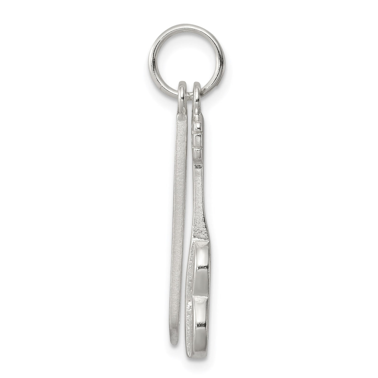 Sterling Silver Violin and Bow Pendant, Miniature Music Charm for Men and Women