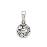 Sterling Silver Soccer Pendant with Team Crests, Sports Charm for Men or Women